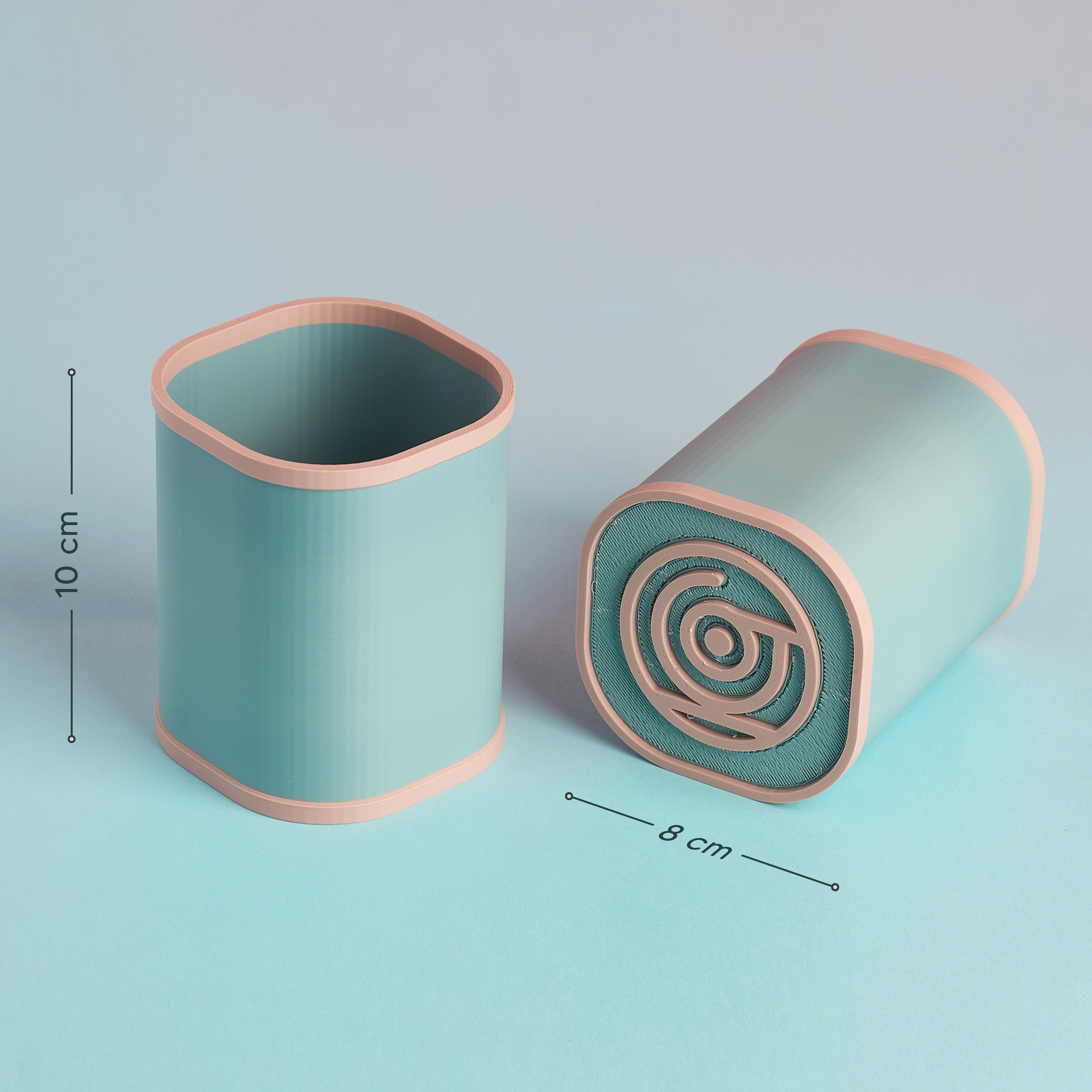 Office Pen Holder - Mint & Rosey